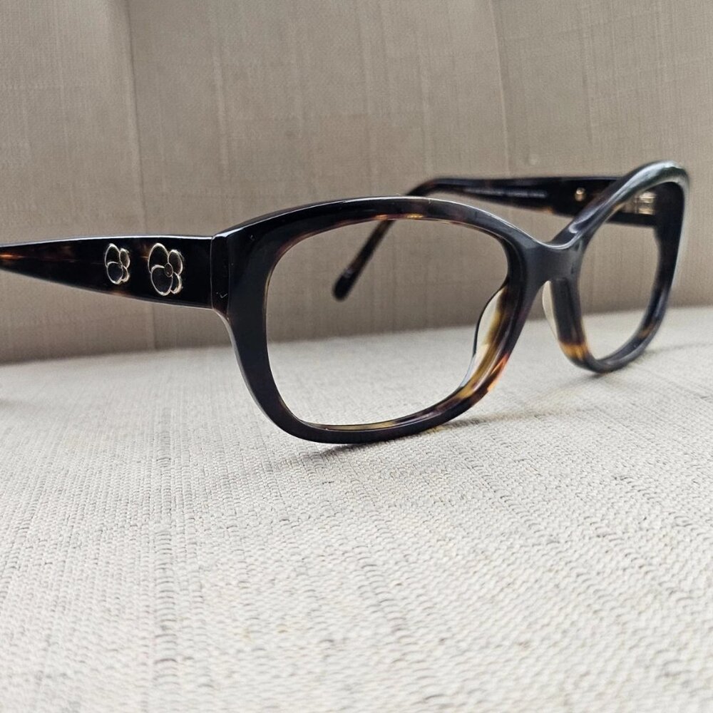 Kirkland Signature Havana Women Eyeglasses Frame Dark Brown Glasses Eye Wear